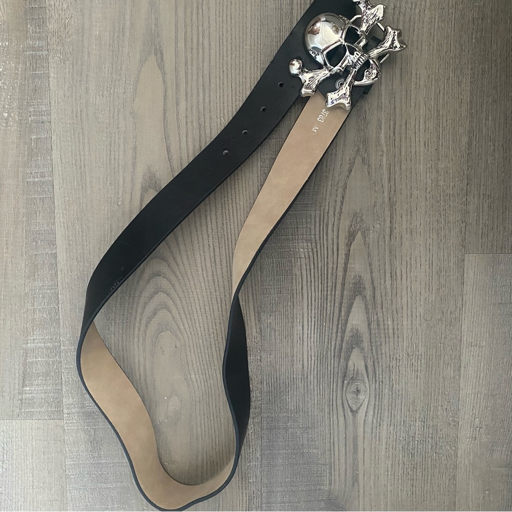 Black Leather Statement Belt